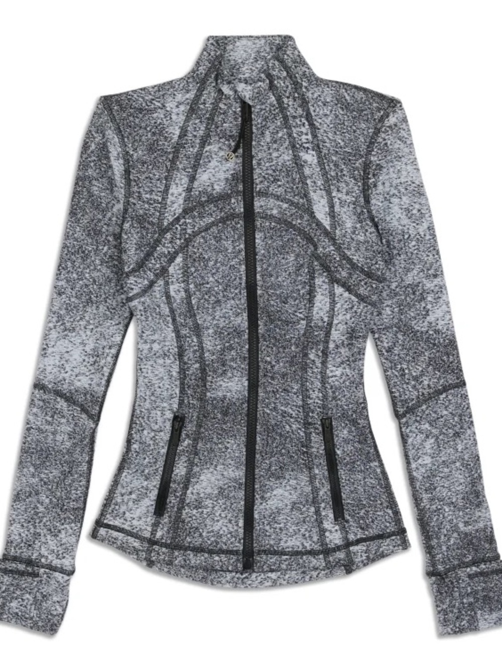 Define Jacket Luon Size 6 in Luon Spray Jacquard White Black